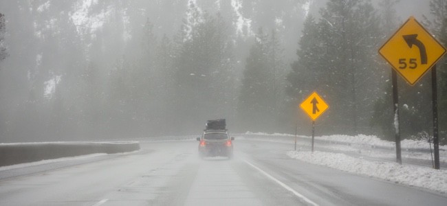 Car-On-Road-With-Reduced-Visibility