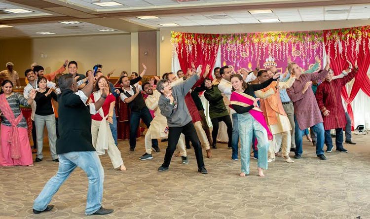 Dancing at Southfield Diwali Celebration Dancing at Southfield Diwali Celebration